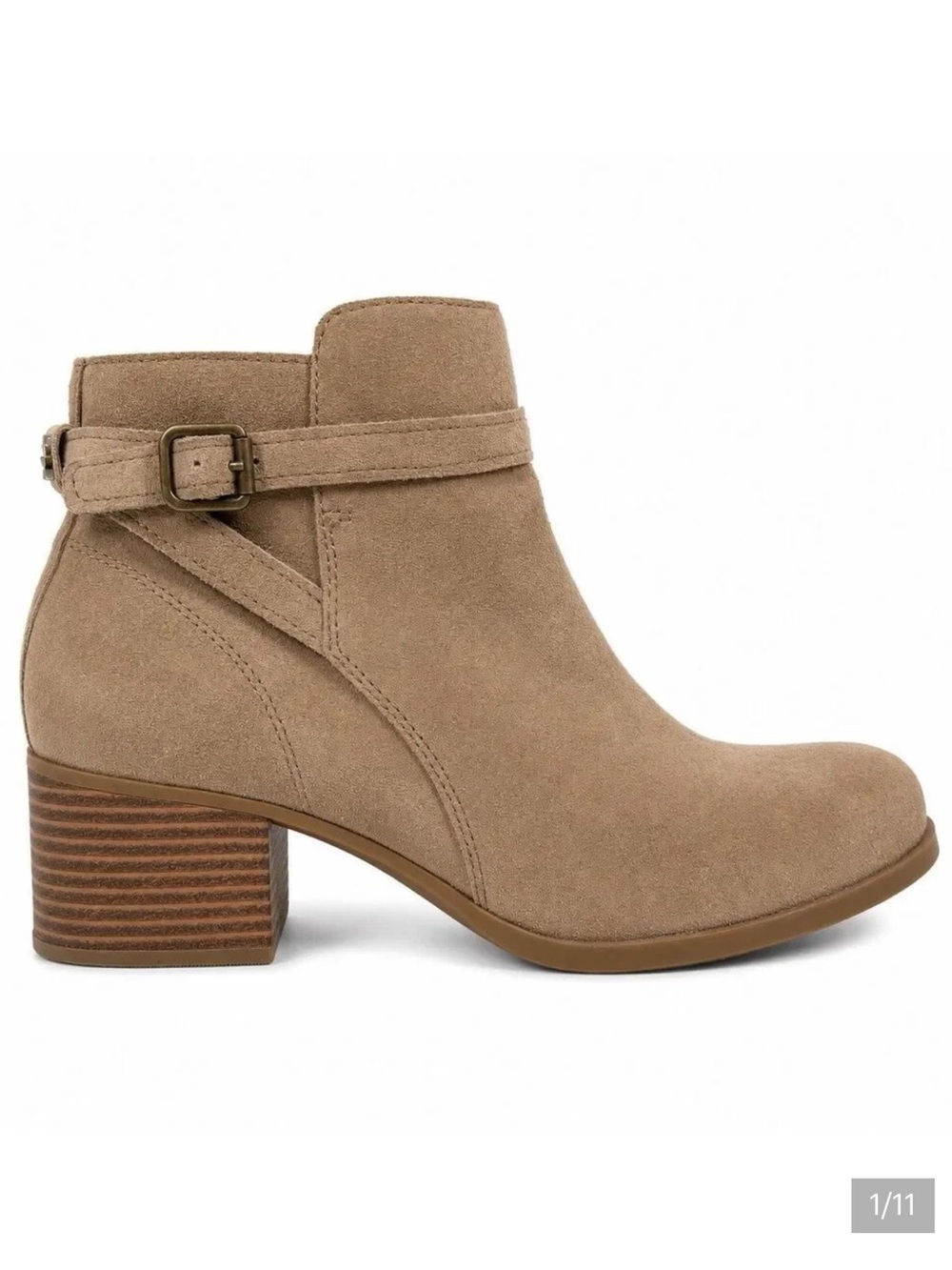 Koolaburra by Ugg Suede Harness Moto Boots Beige